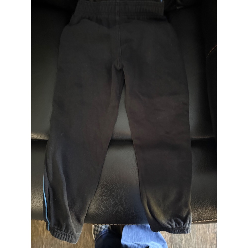 Under Armour Boys‎ Black Jogger Sweatpants Athletic Blue Stripe Size S